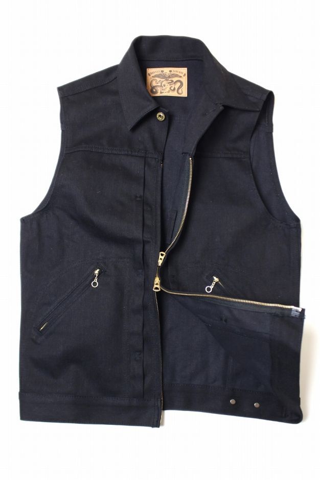 ○新品 ViSE REDTAiL バイス レッドテイル Cross Denim Vest 5th