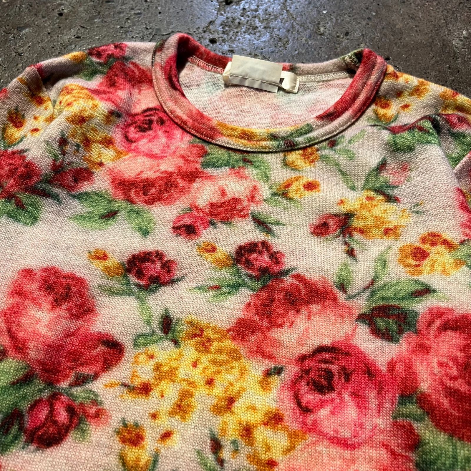 COMME des GARCONS 18aw 花柄ドッキングニット コムデギャルソン 2018aw AD2018