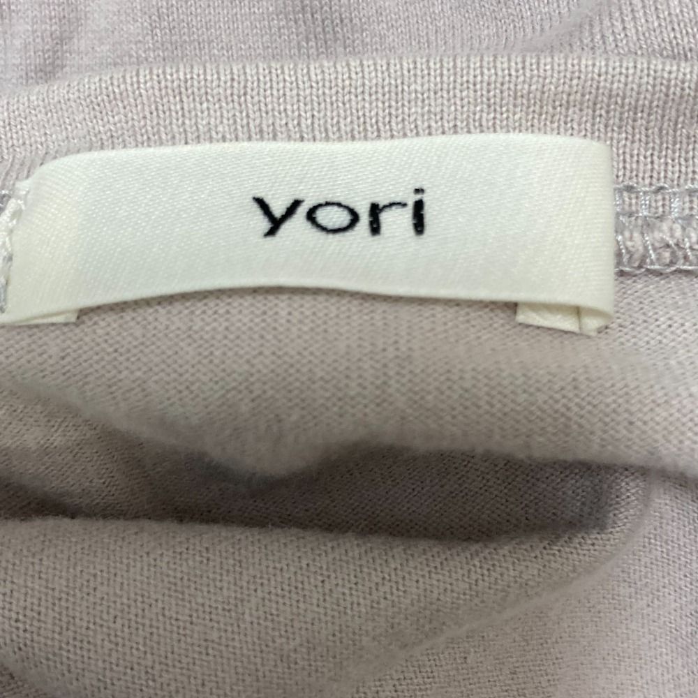 良品 22AW yori ヨリ ティアードギャザーカットソー ロングスリーブ Tシャツ プルオーバー YR2211-147AW F ピンクグレー レディース 古着 中古 良品 22AW yori ヨリ ティアードギャザーカットソー ロング