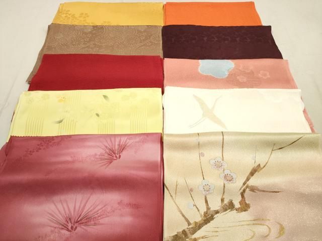 平和屋着物 和装小物 帯揚げ10枚セット 正絹 DAAV2518xg