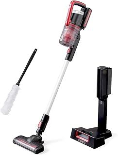 アイリスオーヤマ 掃除機 コードレス ハンディ サイクロン スティッククリーナー 静電モップ スタンド付き 強力吸引 軽量 LEDライト付パワーヘッド メーカー保証付き ダストカップ丸洗いOK 2WAY すき間ノズル レッド IC-SLDCP10-R
