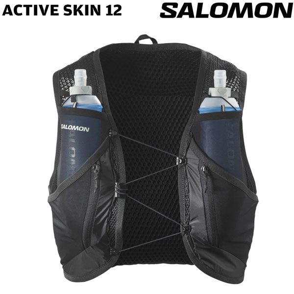 登山 リュック 24FW サロモン SALOMON アクティブスキン12 ACTIVE SKIN 12 SET BKMETAL