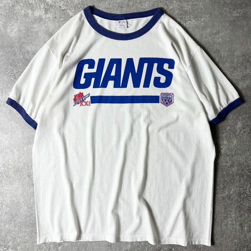 90s USA製 Champion NFL ジャイアンツ スーパーボウル プリント 半袖 リンガー Tシャツ XXL / 90年代 チャンピオン  GIANTS アメリカ製 - メルカリ