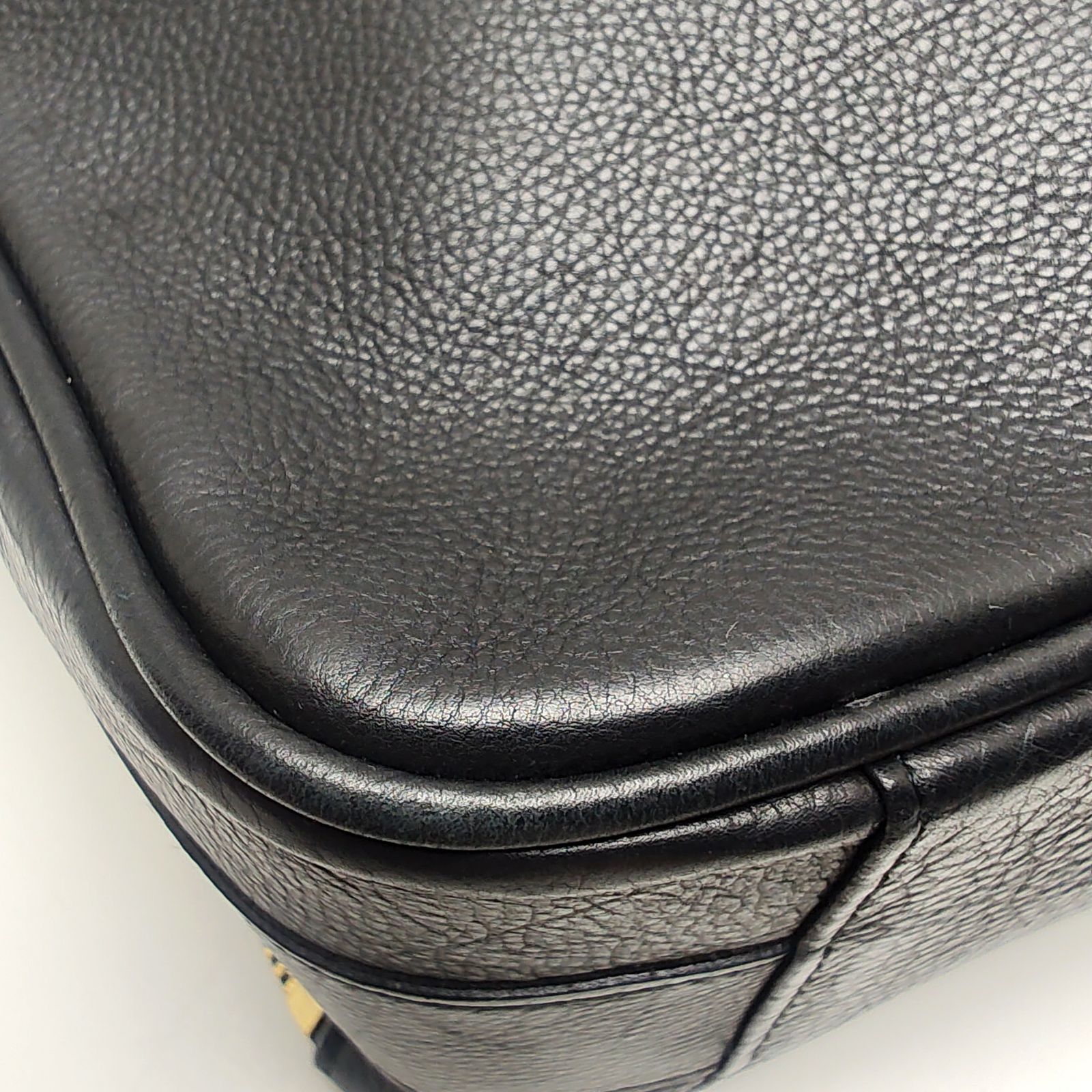 A.D.M.J. スワロフスキー スクエア ショルダーバッグ ネイビー ソフト