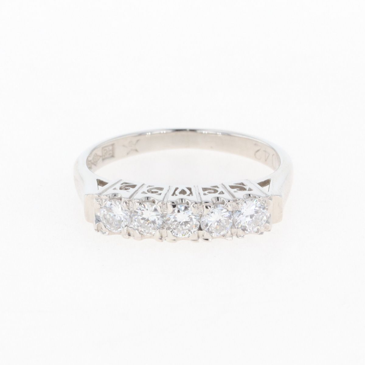 新品 メレダイヤ デザインリング プラチナ 指輪 リング 8.5号 Pt850
