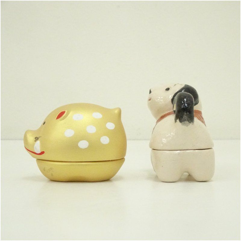 作家物 干支香合2点セット 茶道具 茶道 香道 香道具 おしゃれ