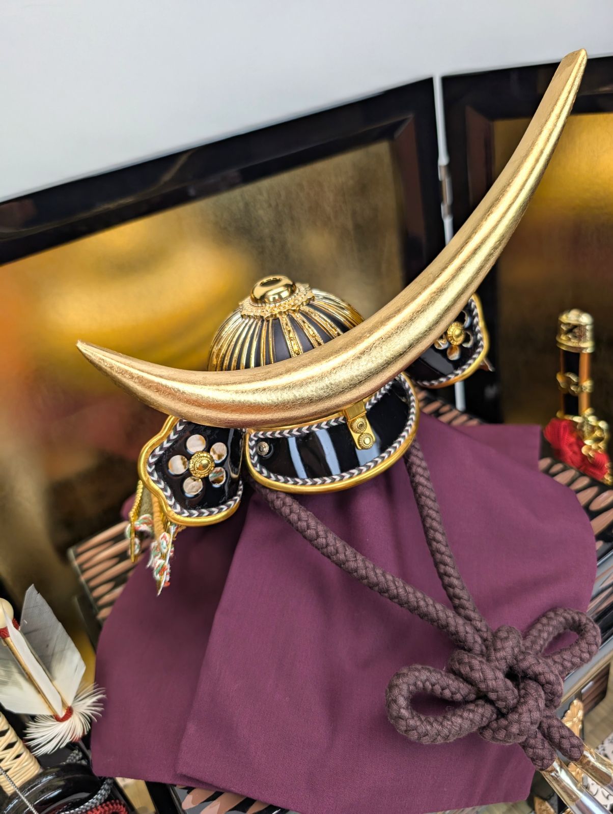 送込/高級/五月人形/竹麻呂作/京甲冑 兜飾り前立て龍は水晶付 鎧櫃 端午の節句 送込/高級/五月人形/竹麻呂作/京甲冑 兜飾り前立て龍