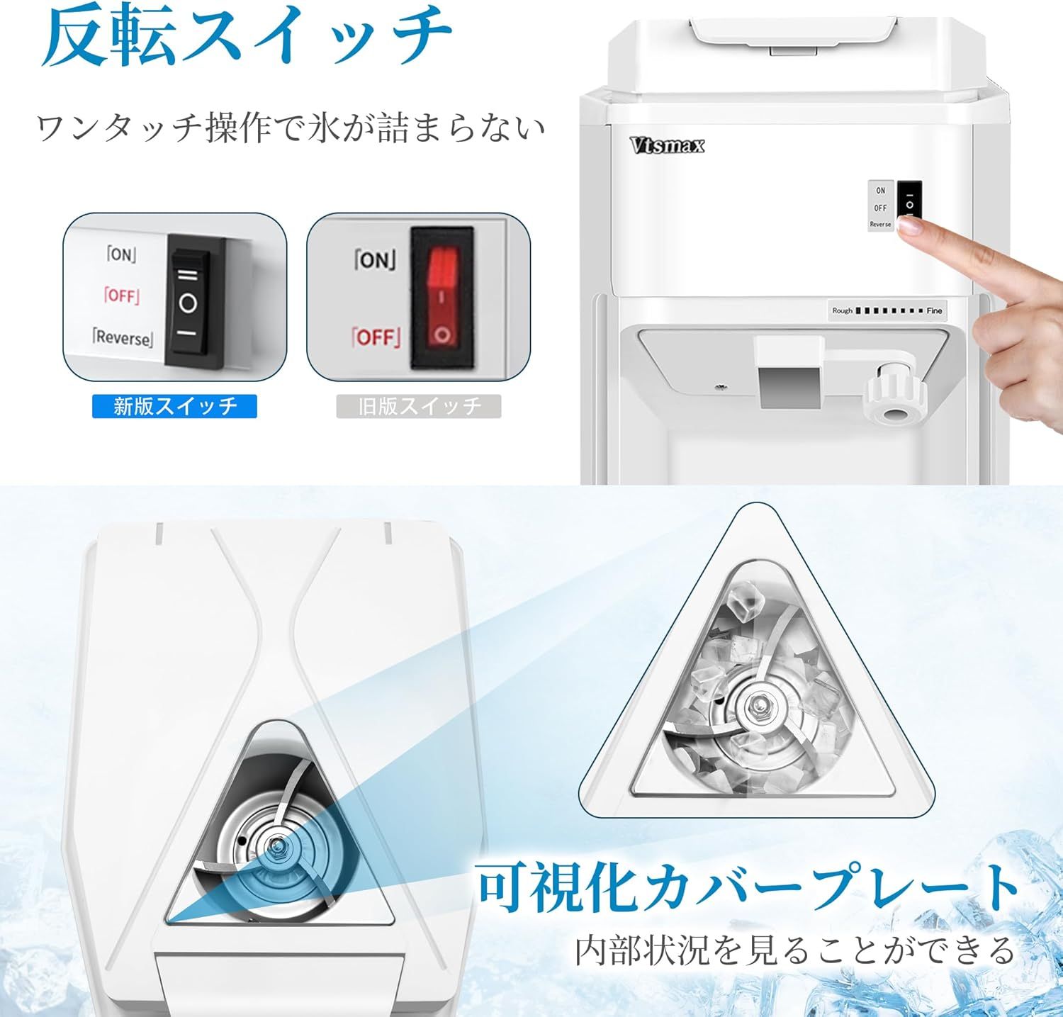 Vtsmax 電動式かき氷機 Amazon | Vtsmax 電動 業務用かき氷機 容量6L 400kg/h かき氷