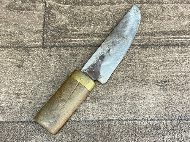 銘有り 畳包丁 藤原常重 刃渡り15.5cm 刃物 庖丁 職人 道具 514292