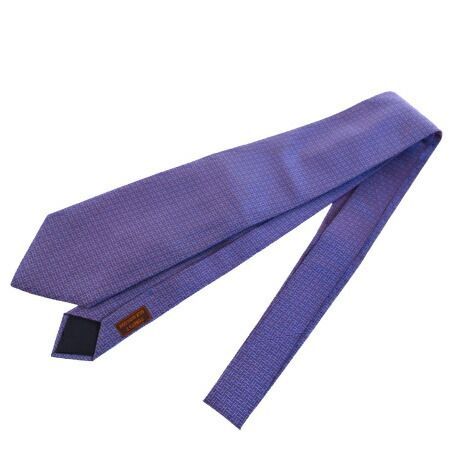 HERMES エルメス　Ｈ柄　パープル　シルク100% ネクタイ 超美品 エルメス HERMES ネクタイ Hロゴ パープル シルク 100