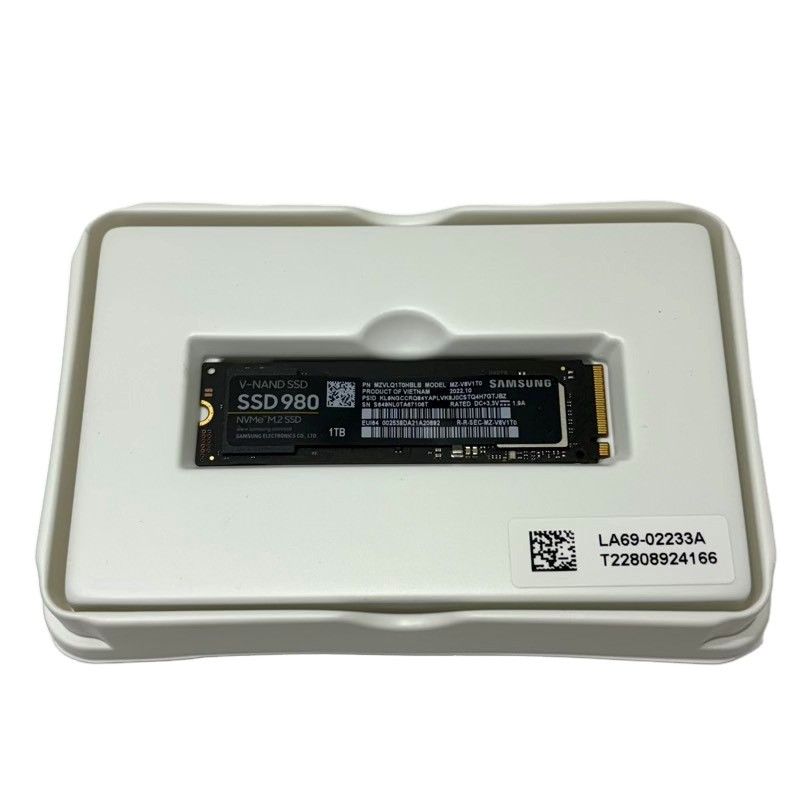SAMSUNG - SAMSUNG SSD 980 NVMe M.2 SSD MZ-V8V1T0B/EC ブラック 動作未確認 家電 電化製品 【未使用品】 22504K172 SAMSUNG SSD 980 NVMe M.2 SSD MZ-V8V1T0B/EC ブラック 動作