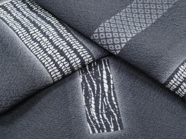 平和屋着物●男性 小紋 短冊吉祥文 蛍暈し 正絹 CAAX3063th