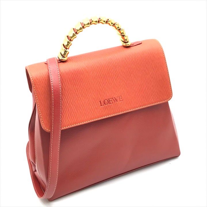 【美品】LOEWE ベラスケス　ハンドバッグ　ショルダーバッグ　ゴールド金具 LOEWE ロエベ ハンドバッグ レザー ゴールド ショルダーバッグ