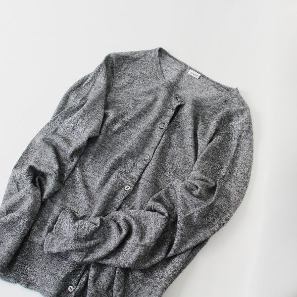 eleven 2nd (イレブンセカンド) カーディガン eleven 2nd / イレブンセカンド Fine Linen V-neck Cardigan / Ink Blue