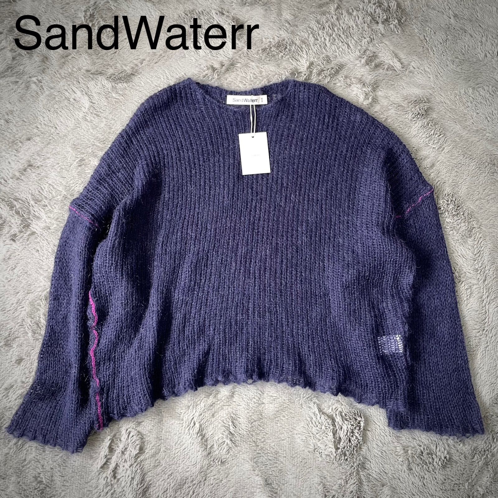 SandWaterr ボートネックセーター モヘヤ混 23 AW