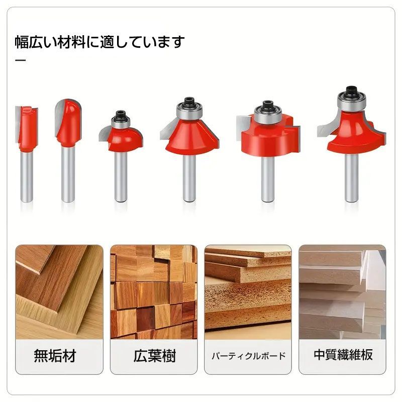 24本セット】 ルータービットセット シャンク径6mm アルミケース 24本セット】 ルータービットセット シャンク径6mm アルミケース