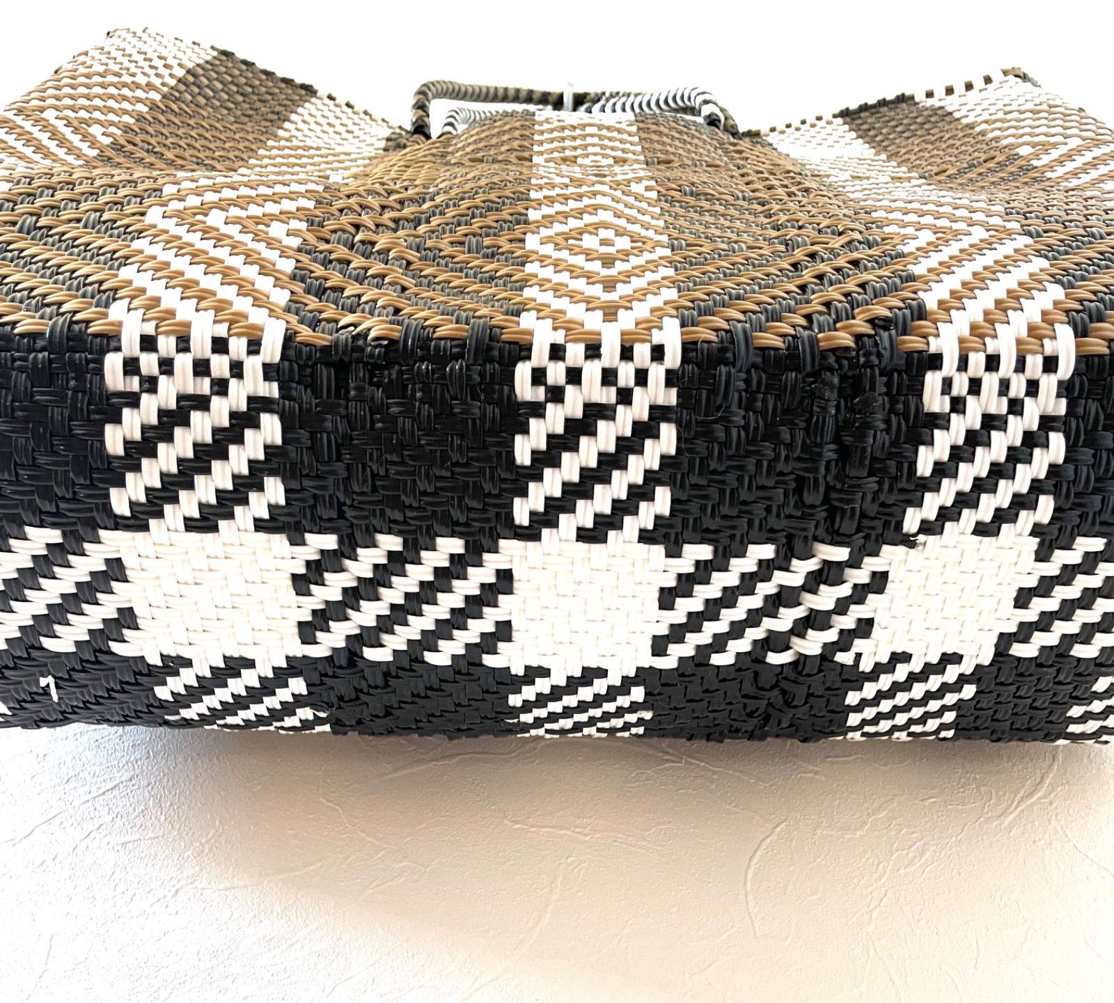 【美品】メキシコ　メルカドバッグ　大　白黒 メルカドバッグM クリーム白黒（カングレホ） – BODEGA by Viva
