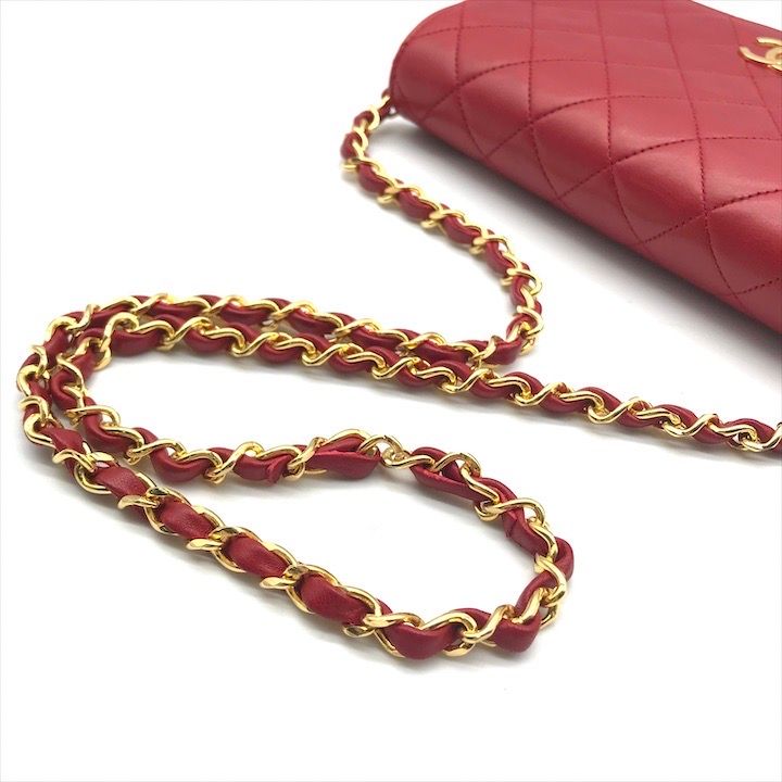 美品 CHANEL シャネル ココマーク ミニ マトラッセ ラムスキン  