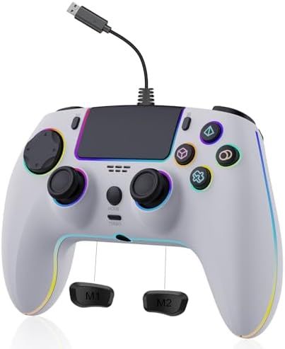 PS5 Pro|PS5 Slim|PS5用 コントローラー 新登場 PS5|PS4|PC|MAC|Steam Deck対応 有線USBコントローラー 滑らかな操作感 自動連射 マクロ機能 背面ボタン付き Turbo連射 6軸ジャイロセンサ