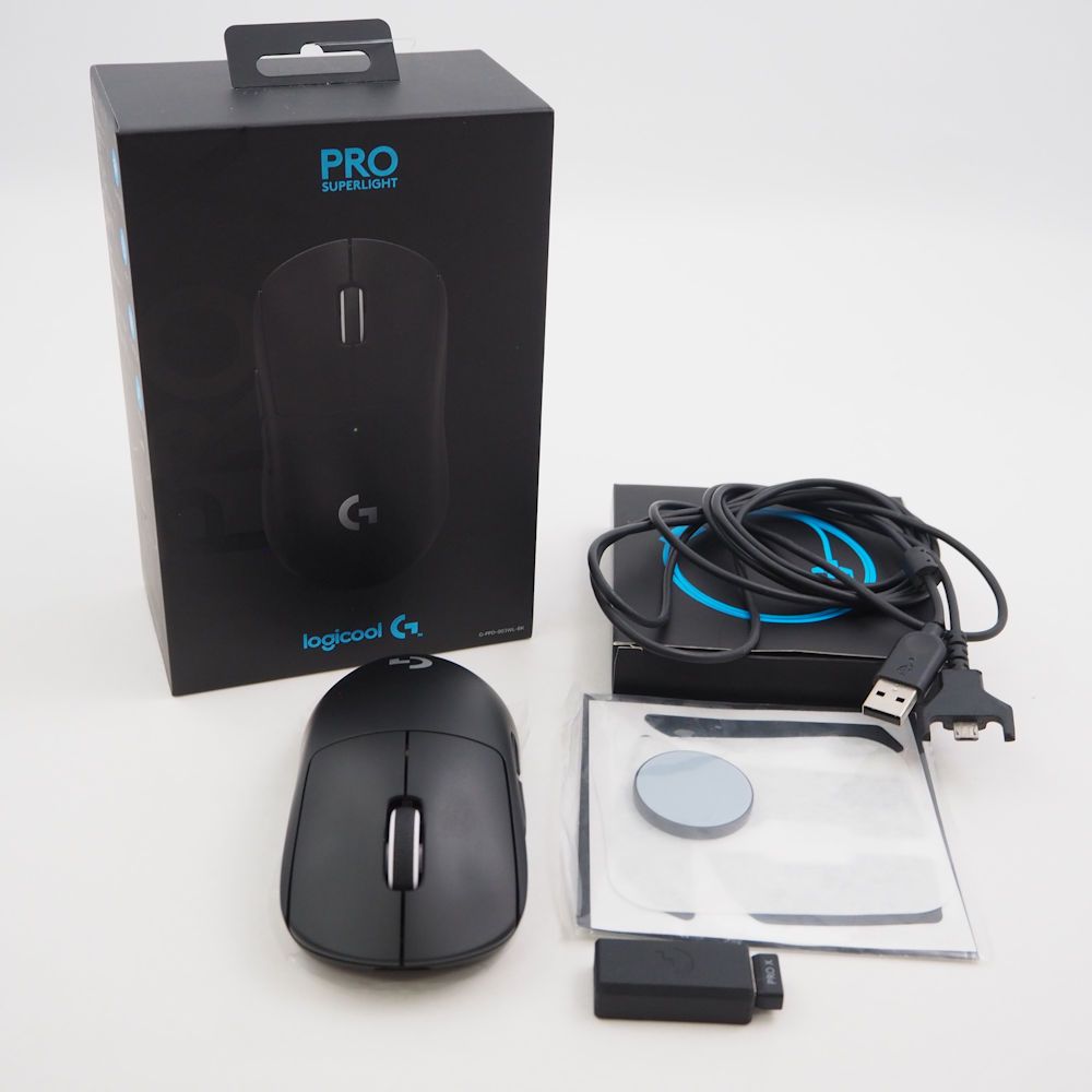 美品 logicool G ロジクール G PRO X SUPERLIGHT (G-PPD-003WL-BK) ワイヤレス ゲーミングマウス 左右対称  FPS eスポーツ PC周辺機器 HY1121 - メルカリ