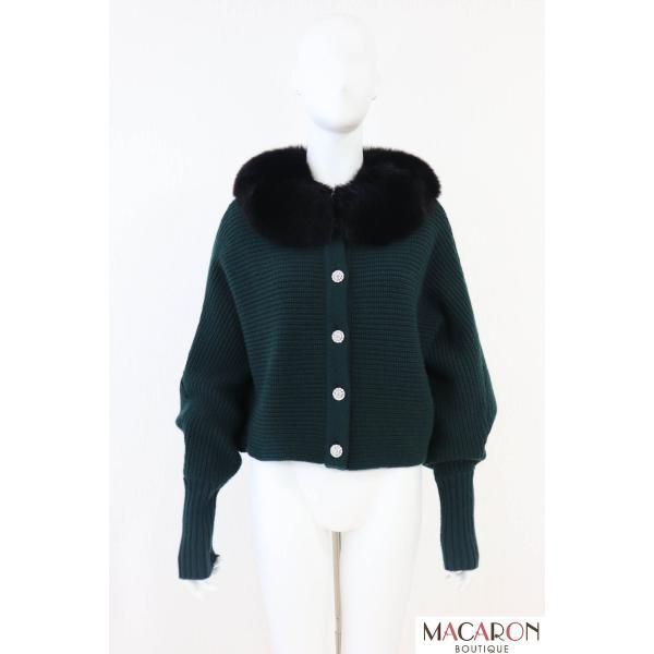 Ｒｅｎｅ フォックス ファー カーディガン カシミヤ ルネ ３６ ＦＯＸ 毛皮 Rene フォックス ファー カーディガン カシミヤ ルネ 36