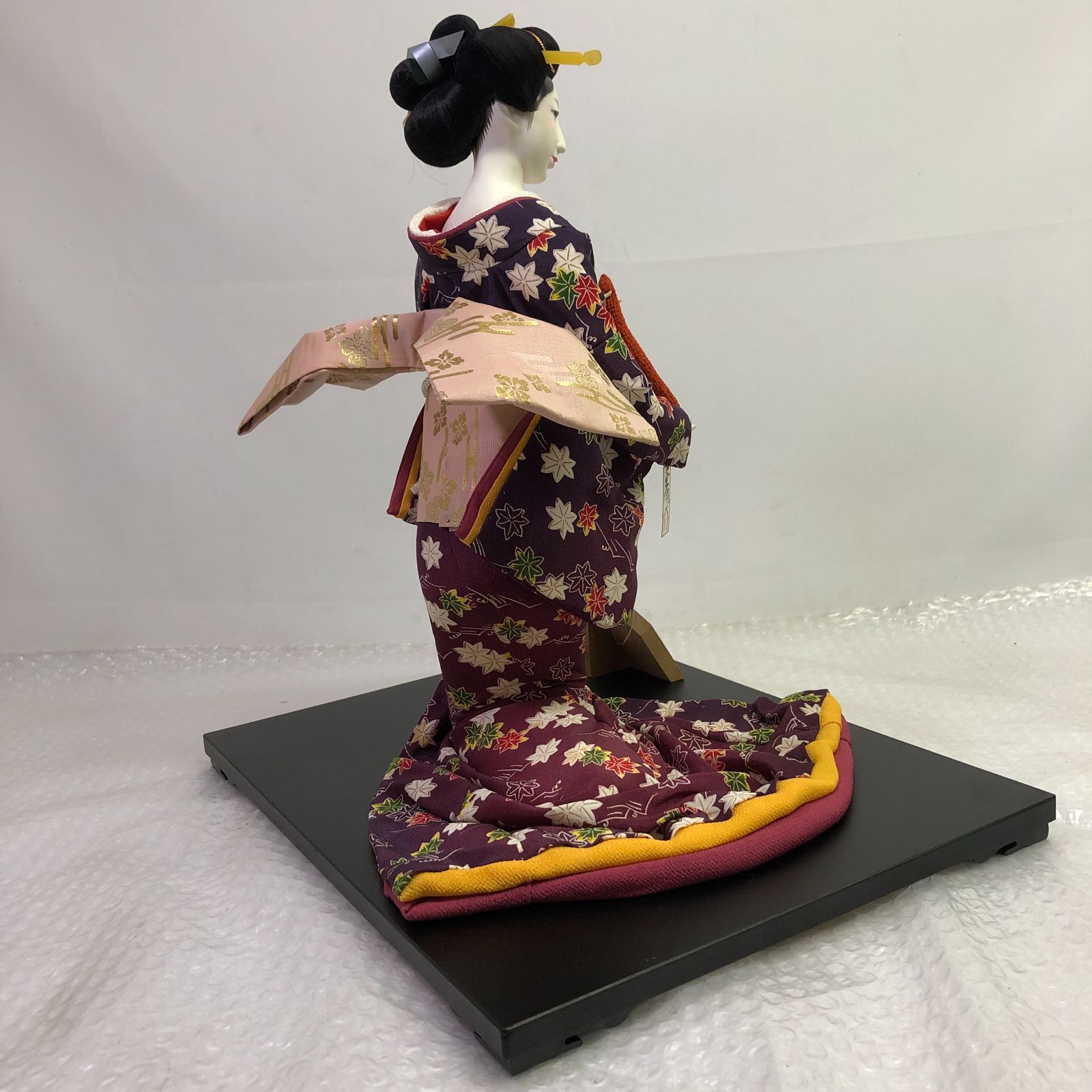 値下げ！】紫色の着物 日本人形 おてまえ（424） - メルカリ