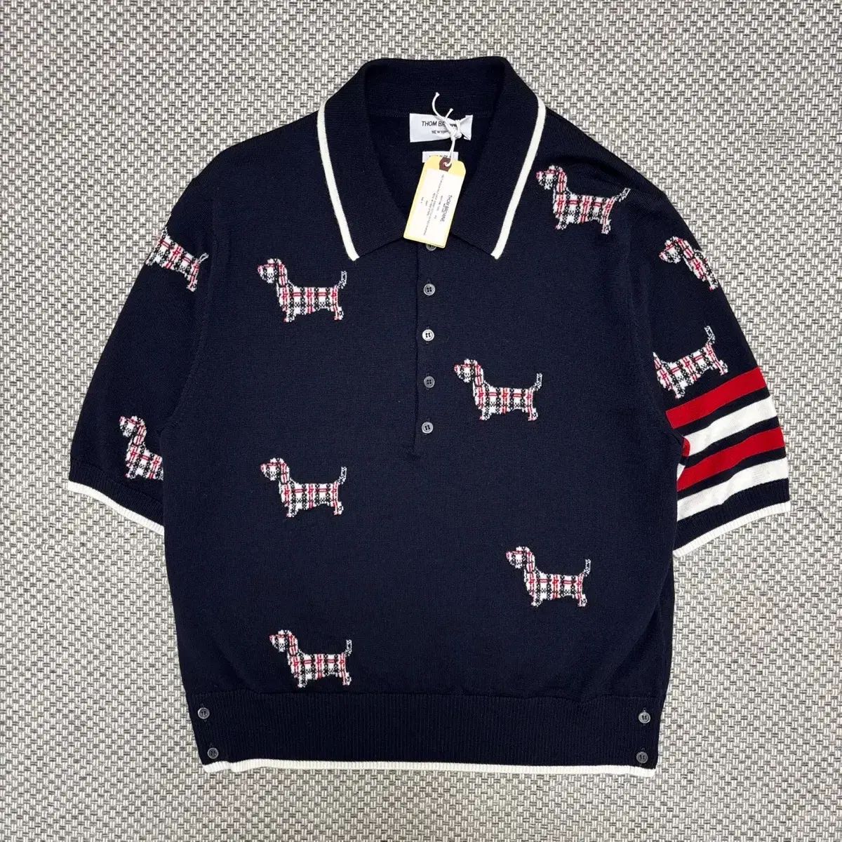 4 Thom Browne トム ブラウン 四本サイドライン ヘクター ポロTシャツ