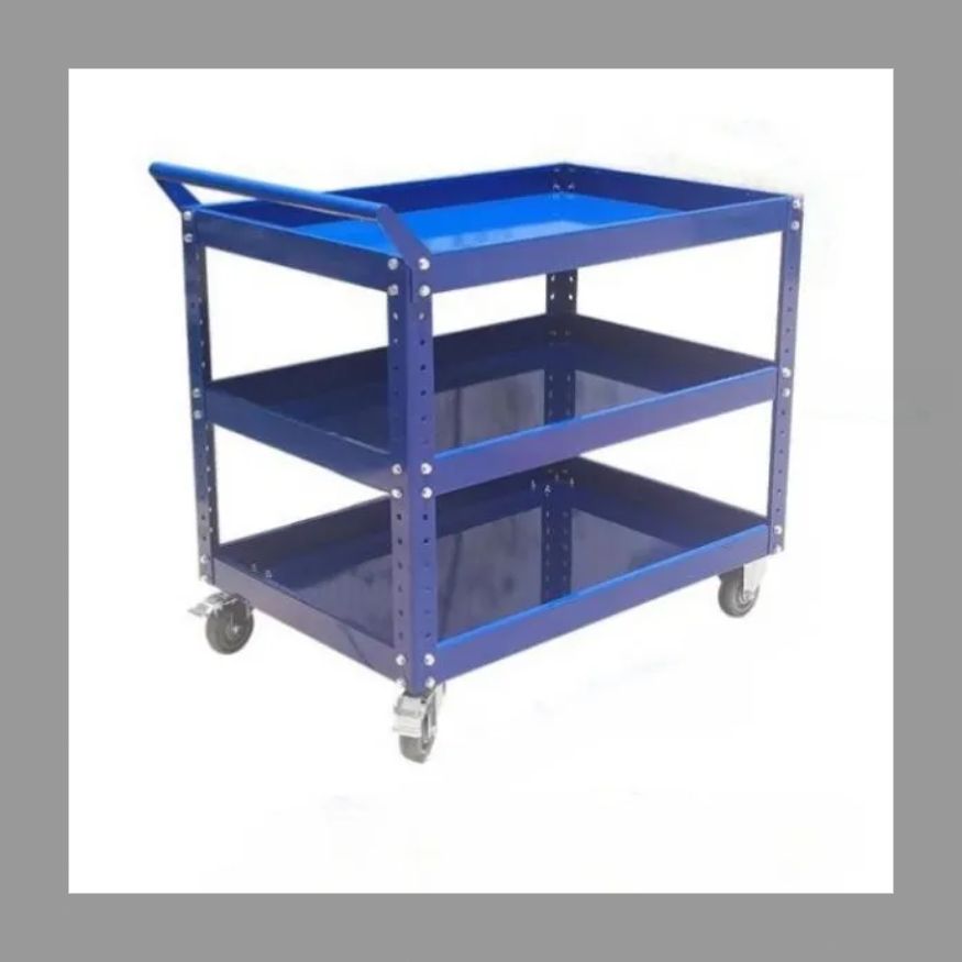 青色三層製品車の検査車の厚さを厚くする作業場の鉄ハンドル車の高メンテナンスカートの温強工具車