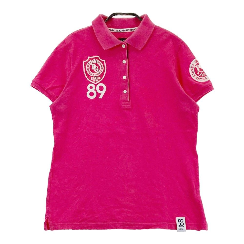 サイズ：1 PEARLY GATES パーリーゲイツ 半袖ポロシャツ 30周年 ピンク