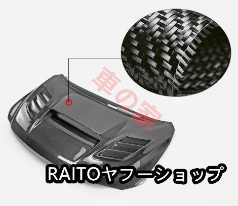 スバルVBH WRX カーボンファイバー ルーバー付きボンネット 冷却通気エンジンフード EPA2タイプ 改造 FFCRYSTALESIA_COM