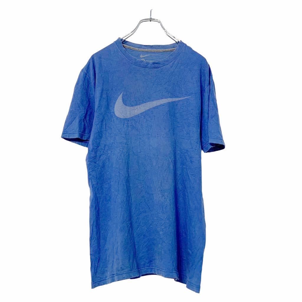 NIKE ロゴ プリント Tシャツ M ブルー ナイキ シンプル ユニセックス