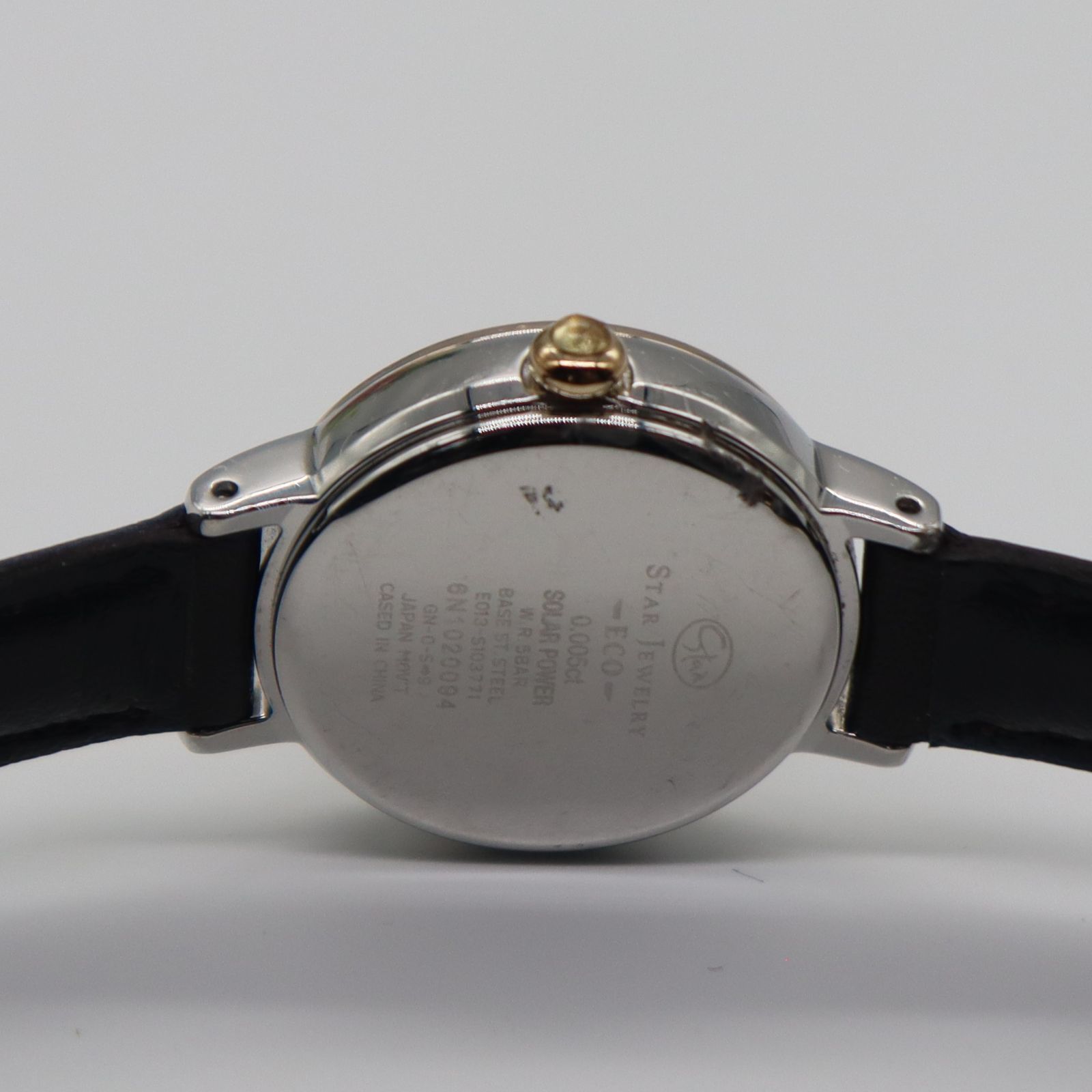 スタージュエリー E013-S103771 ソーラー 0.005CT ダイヤ シェル文字盤