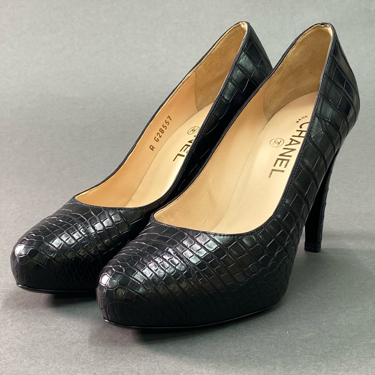 9g9 《極美品》 CHANEL シャネル ココマーク リアルクロコ
