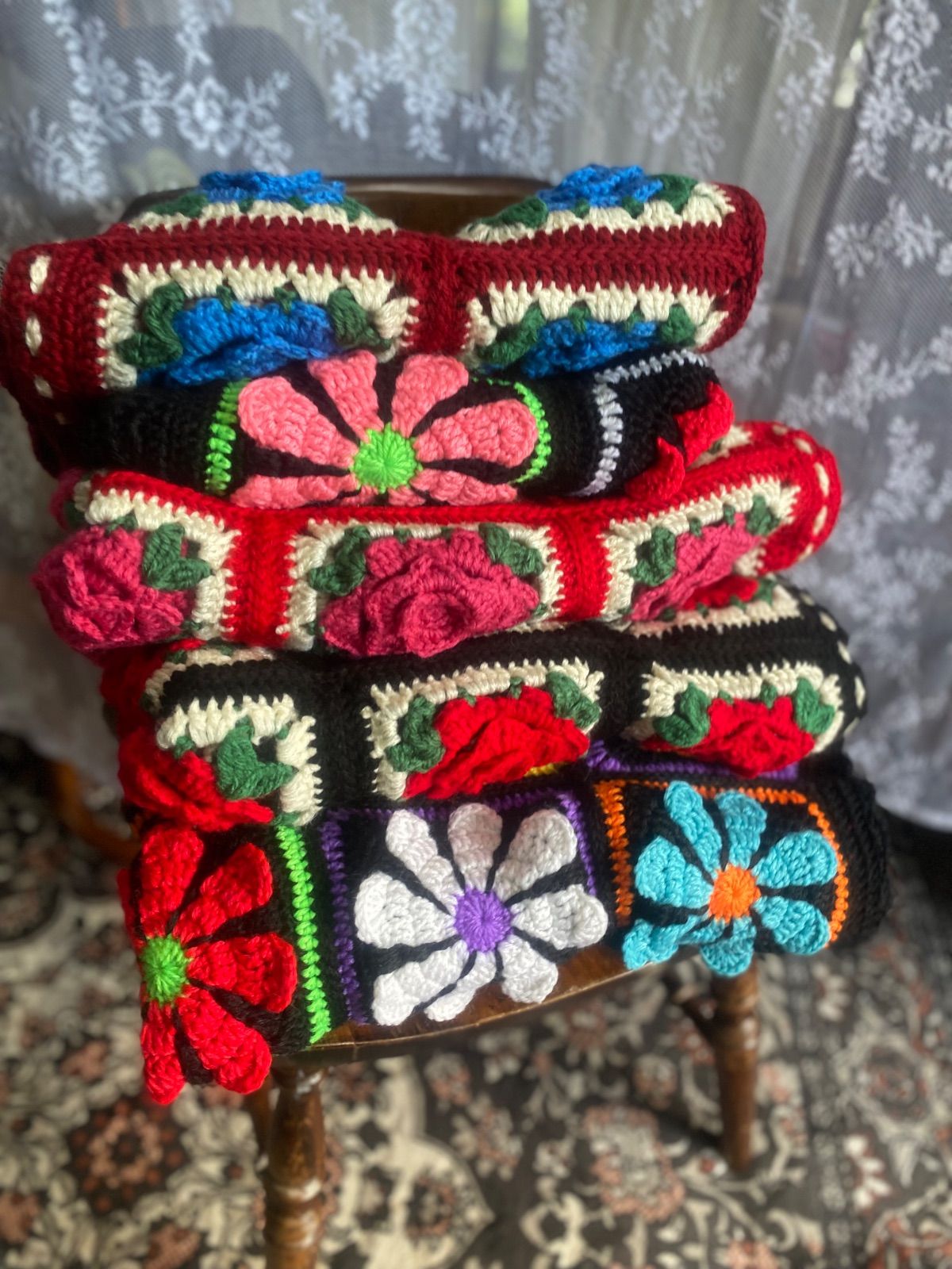 RETRO FLOWER BLANKET】Lsize 【公式通販】