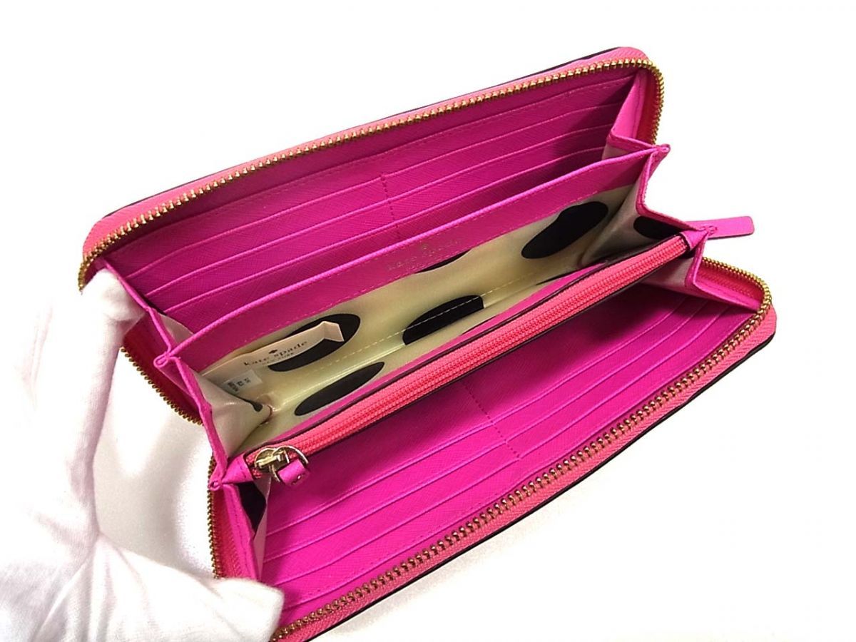 ◇kate spade ケイトスペード 長財布 ラウンドファスナー レザー