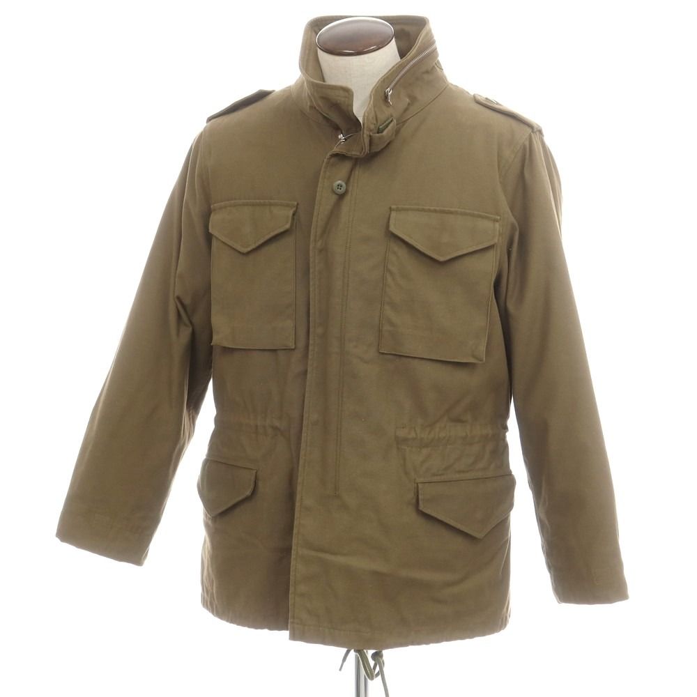 【】ヒューストン HOUSTON コットン 中綿 M-65 ミリタリージャケット オリーブ【サイズＬ】【メンズ】