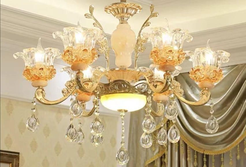 製品 シャンデリア 応接間 水晶ライト お部屋 超豪華 レストラン おしゃれ 照明器具 欧米風 6灯
