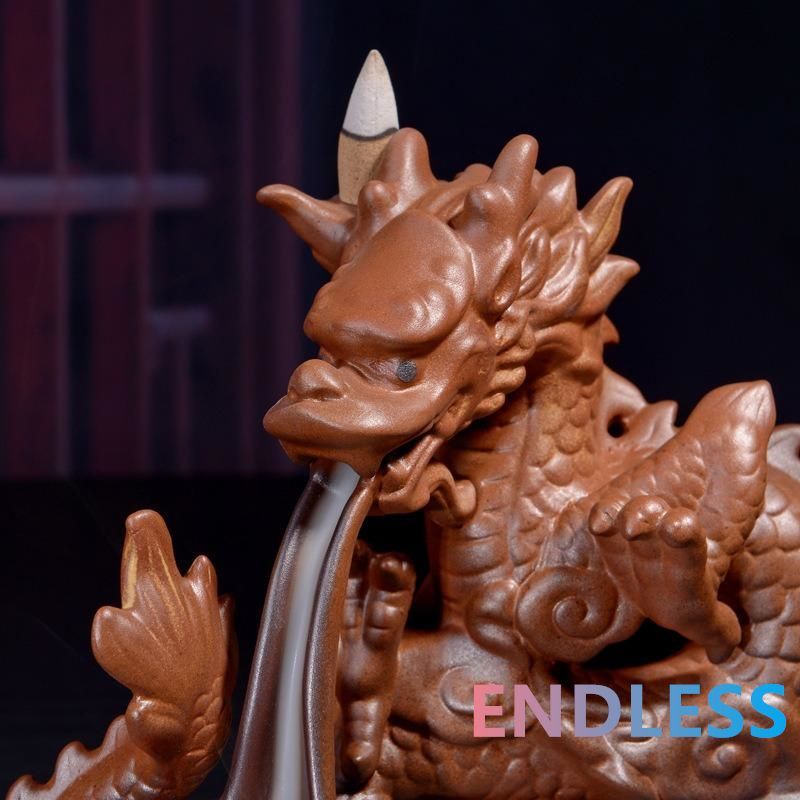 香炉　睚眦　辟邪　龍　銅　彫刻 置物 開運 風水 美術 インテリア　アンティーク 香炉 香炉禅飾り 逆流香炉 龍 ドラゴン 竜 お香 お香立て 彫刻