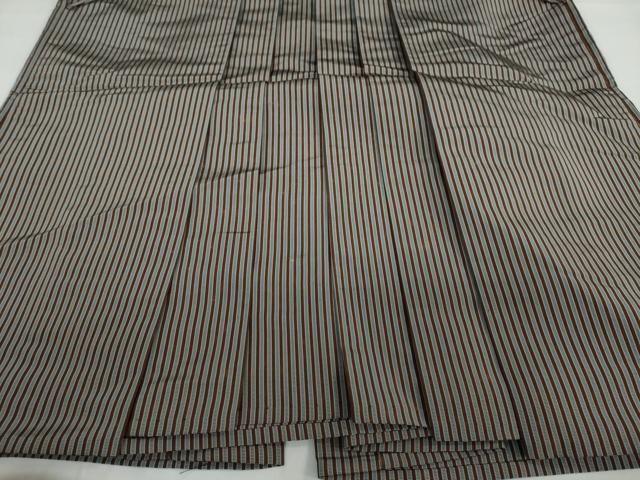 平和屋着物●男性 馬乗り袴 縞 正絹 DAAY5253ud