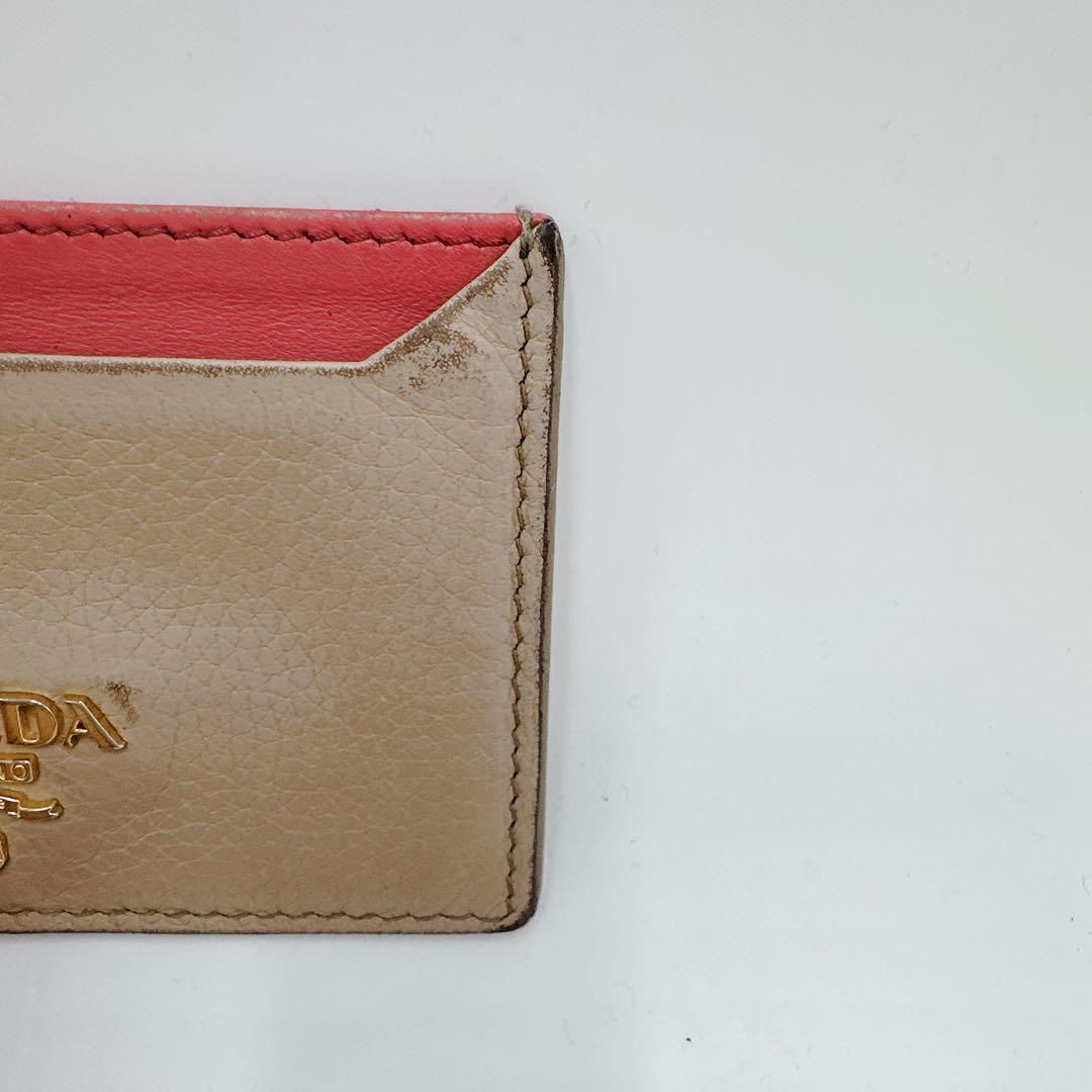 PRADA プラダ カードケース 名刺入れ パスケース レザー ピンク