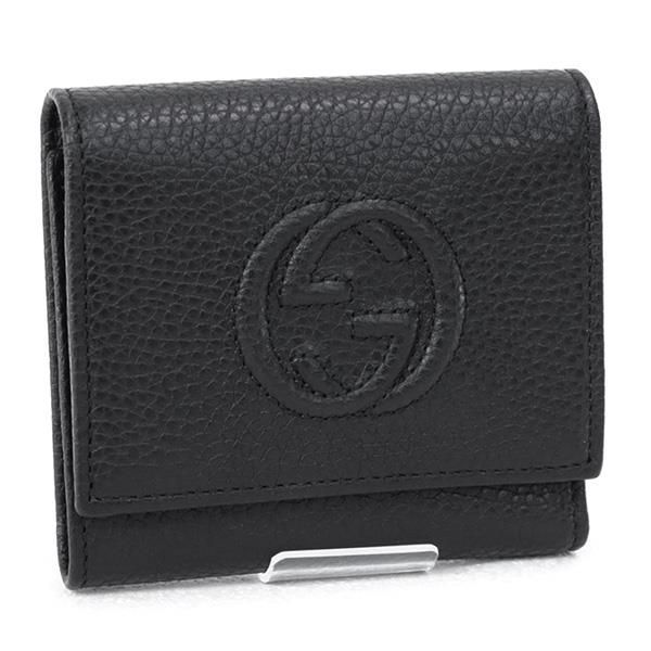 GUCCI / グッチ】折り財布 SOHO (598207 A7M0G 1000 BLACK) GGロゴ 