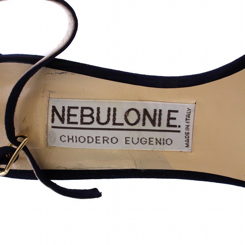 NEBULONI 青 スエード ハイヒール38サイズは美品 NEBULONI 青 スエード ハイヒール38サイズは美品