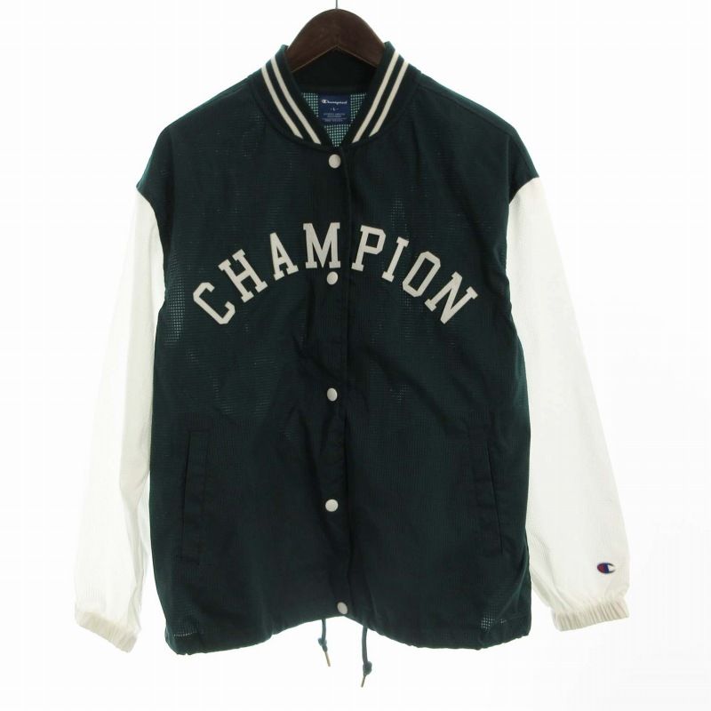 GERRY（ジェリー）の「【GERRY/ジェリー】ワンポイントロゴ刺繍 ボアフリースハーフスナッププルオーバー（ブルゾン）」 - WEAR [Champion] ハーフスナップジャケット ボアフリース 配色 スクリプトロゴ ビッグCロゴ刺繍 バックデザイン C3-S610