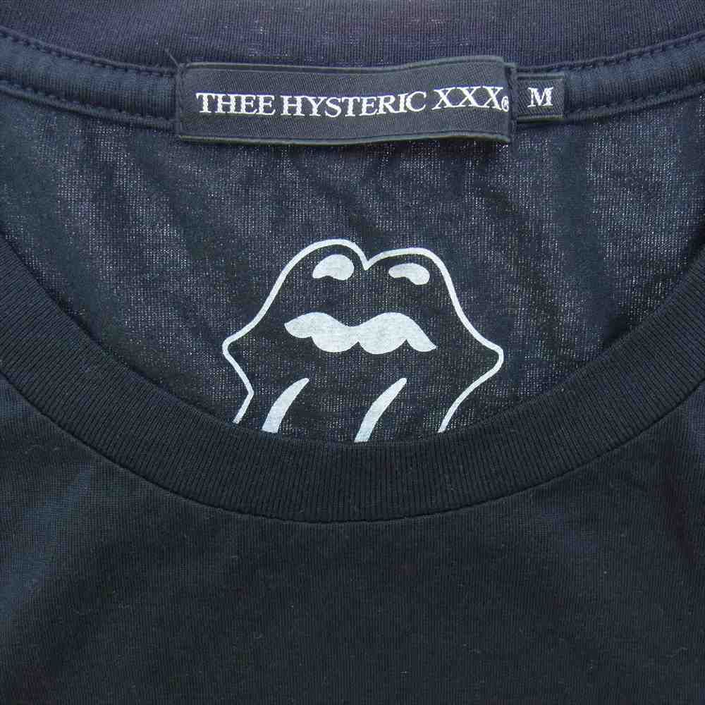 HYSTERIC GLAMOUR ヒステリックグラマー 06183CT09 XXX トリプルエックス THE ROLLING STONES MISS YOU ローリングストーンズ プリント Tシャツ ブラック系 M【中古】