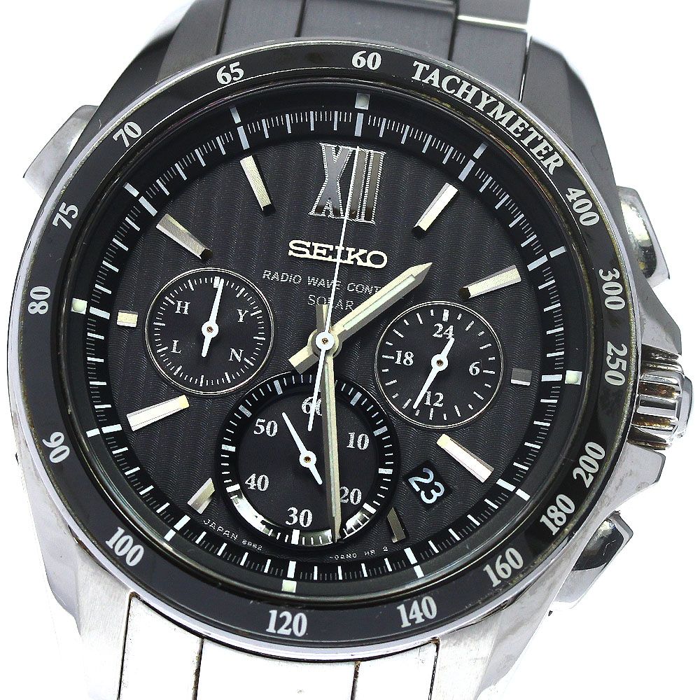 セイコー SEIKO SAGA153/8B82-0AL0 ブライツ デイト ソーラー電波 メンズ箱・保証書付き_797638