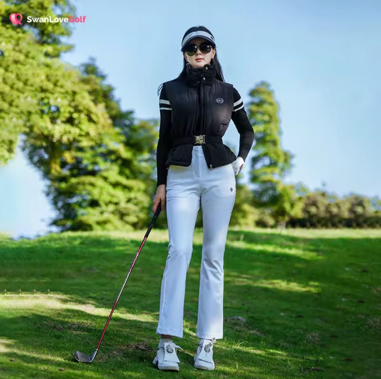 秋冬レディースゴルフウェア BGベストジャケット