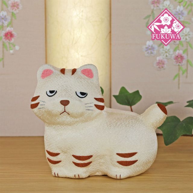 猫 置物 開運 縁起物(ボス猫 トラ 40-861B-84)猫の置物  とら猫 おしゃれ リュウコドウ