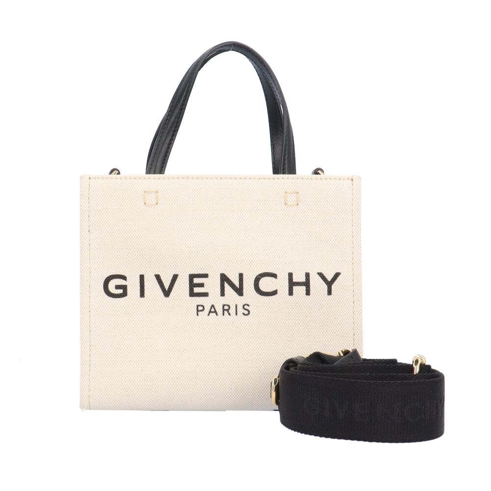 ジバンシー G-トートミニバッグ トートバッグ コットン BB50N0B1DR 255 ベージュ レディース  Givenchy  中古 ジバンシー