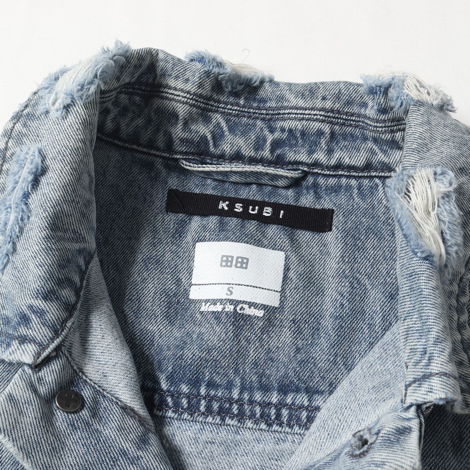 Ksubi スビ ジャケット サイズ:S クラッシュ ケミカルウォッシュ加工 