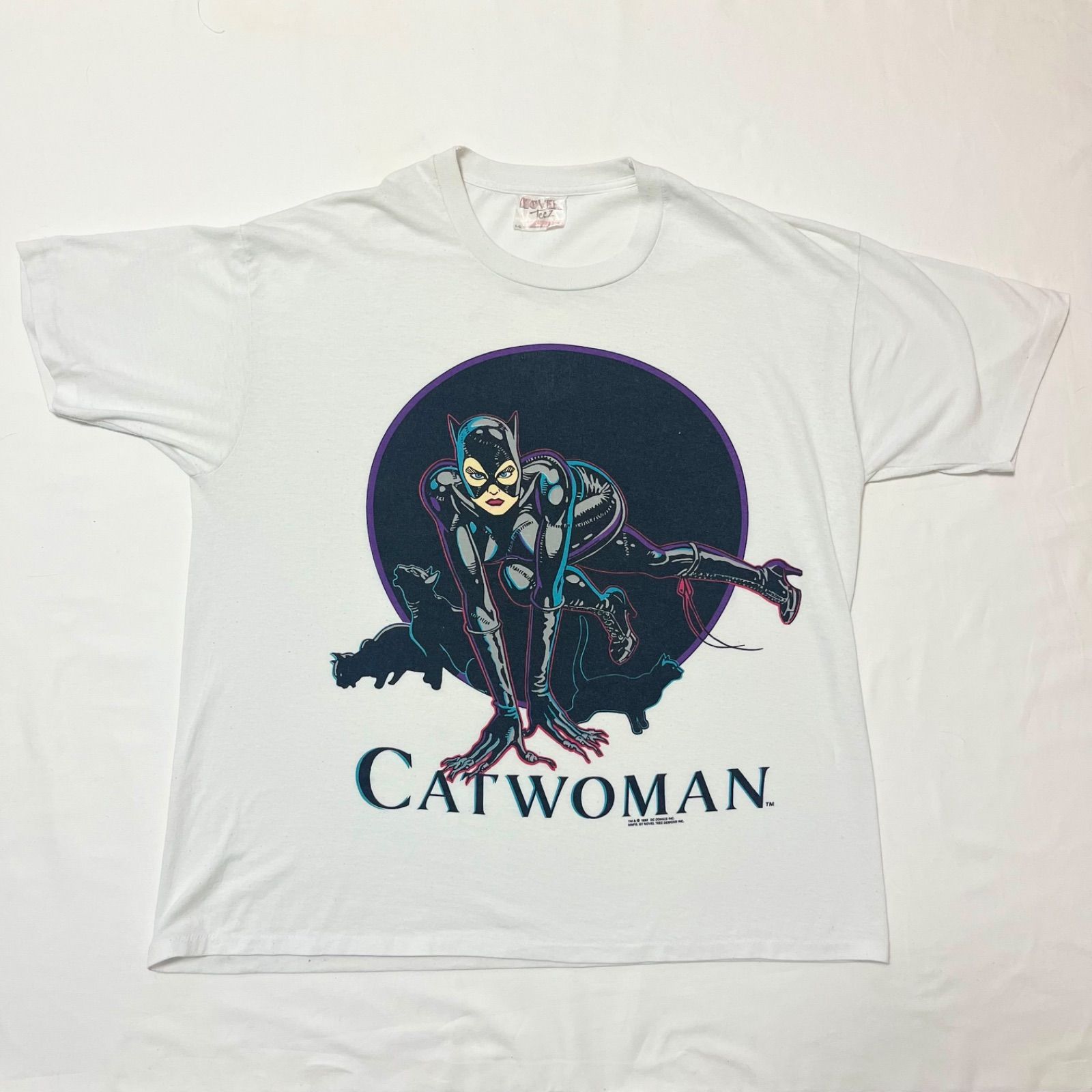 90s DC comics BatMan Cat Woman T-shirt バットマン キャットウーマン